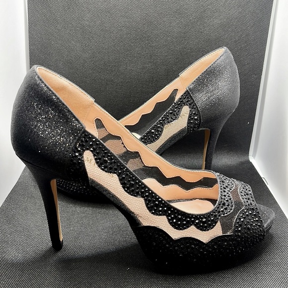 Dream Pairs Open Toe Sequin Heels - Picture 2 of 4